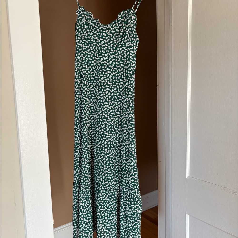 Green Floral Maxi Dress
